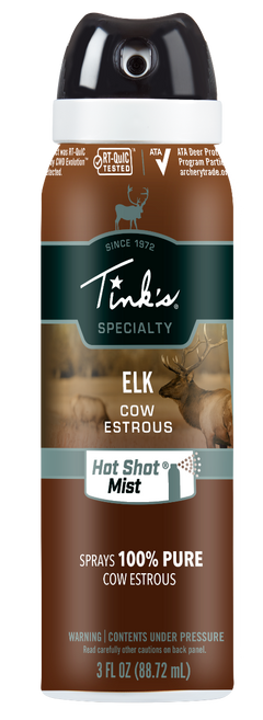 Tinks Hot Shot Mist Elk Cow Estrous Attractant 3 oz Aerosol