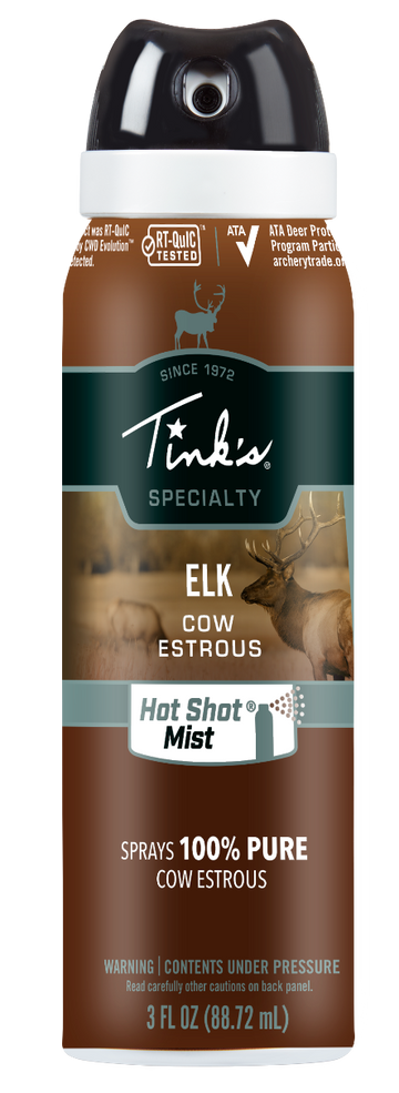 Tinks Hot Shot Mist Elk Cow Estrous Attractant 3 oz Aerosol