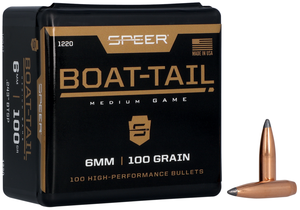 Speer Ammo 1220 Boat-Tail 6mm .243 100gr Jacketed Soft Point - 100/Box