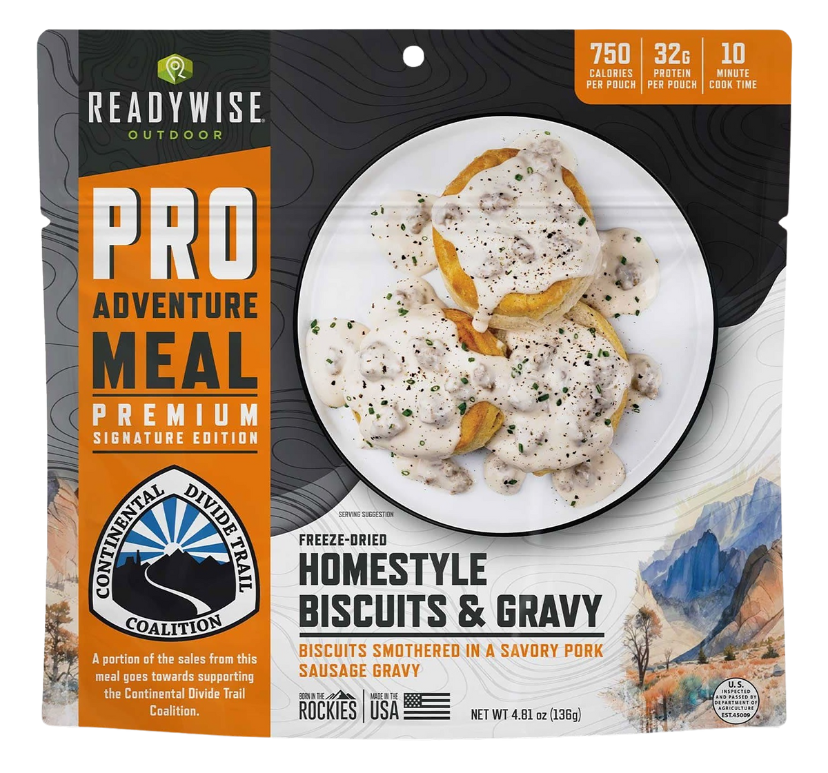 Wise Foods Pro Meal Biscuits and Gravy 2 Servings 6 Per Case