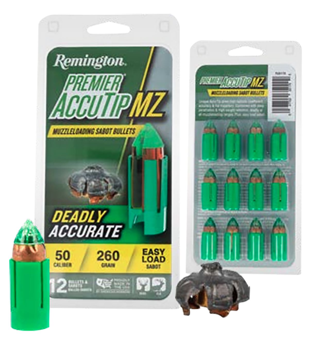 Remington Ammunition Premier AccuTip MZ 50 Cal 260gr Sabot Slug 12/Box