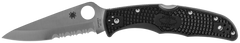 Spyderco C10PSBK Endura 4 Lightweight 3.75" VG-10 Drop Point Part Serrated FRN Black Handle Folding Knife