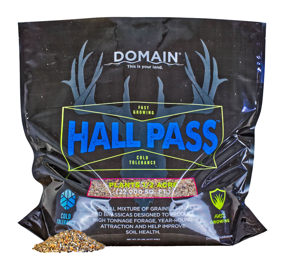 Domain Outdoor Hall Pass 20 lb Annual Deer Food Plot Seed Mix - 1/2 Acre