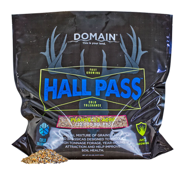 Domain Outdoor Hall Pass 20 lb Annual Deer Food Plot Seed Mix - 1/2 Acre