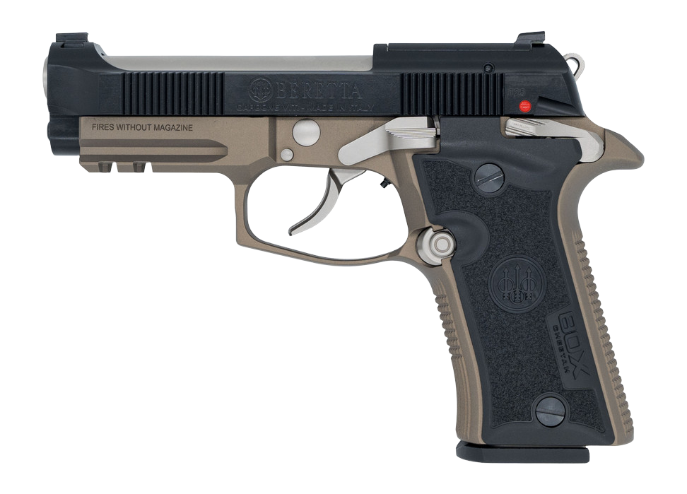 Langdon Tactical Tech Beretta Cheetah 80X 32 ACP 3.90" 12+1 DA/SA Semi-Auto Pistol - Bronze Cerakote/Black