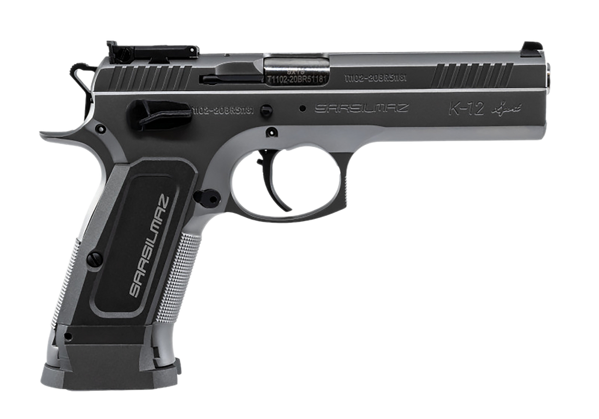 SAR USA K12STSP K12 Sport 9mm Luger 4.70" 17+1 SAO Pistol - Stainless Steel Slide, Gray Polymer Grip