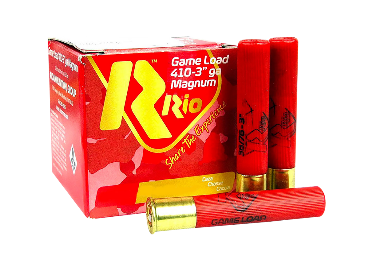 Rio Ammunition Game Load 410 Bore 3" 11/16 oz #7.5 Shot - Box or Case