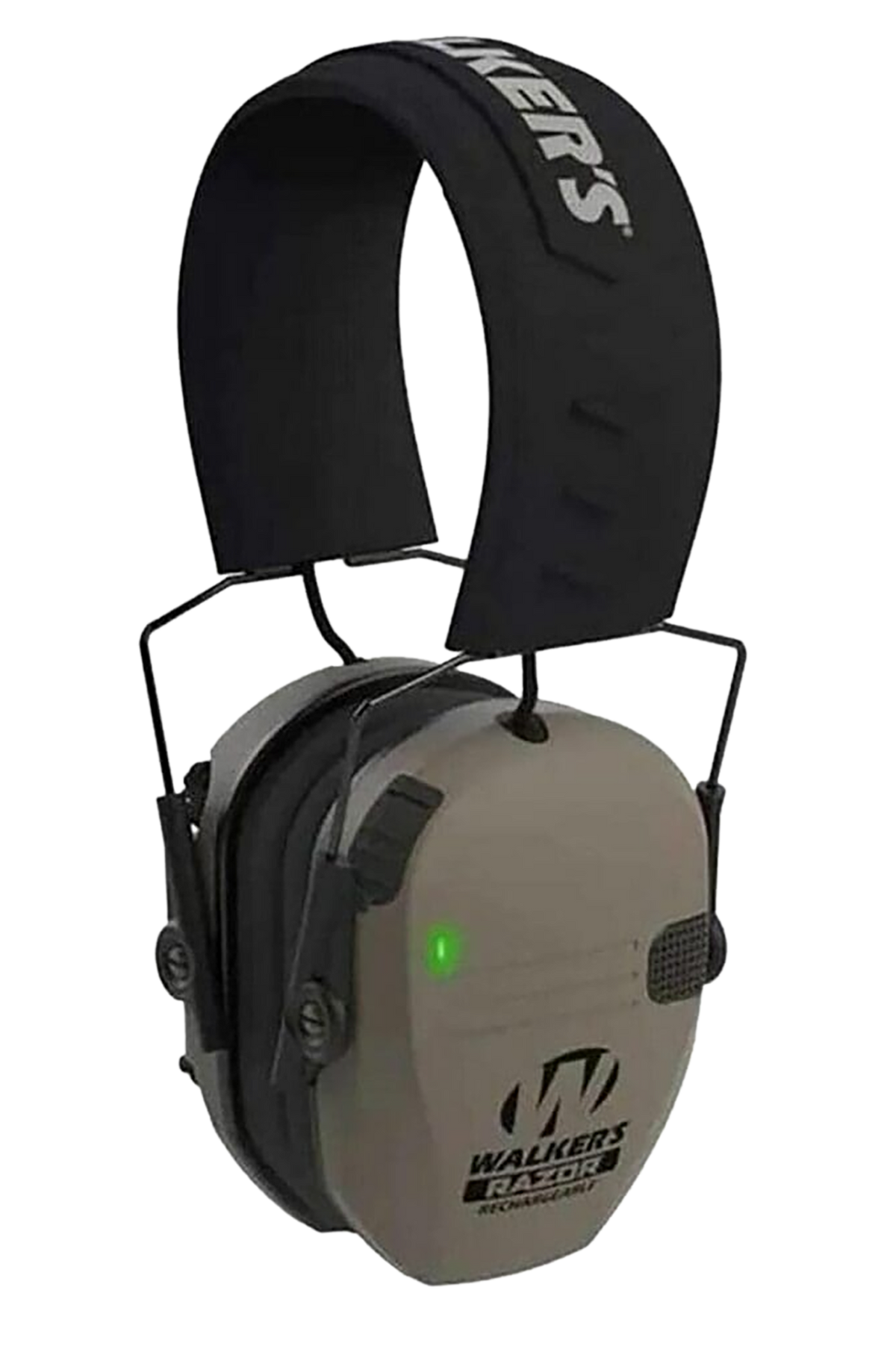Walkers Game Ear Razor Rechargeable Electronic Muff 21 dB Over the Head Flat Dark Earth/Black Polymer