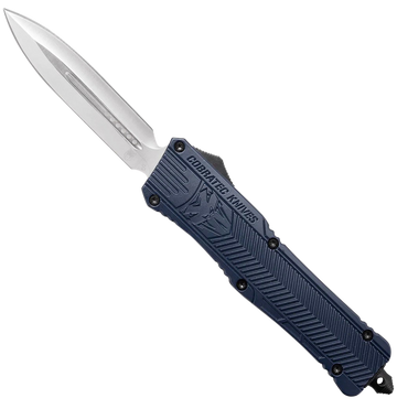 CobraTec CTK-1 Large 3.75" OTF Dagger D2 Steel NYPD Blue Aluminum Handle