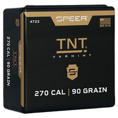 Speer Ammo 4723 TNT 270 Cal 90gr Jacketed Hollow Point Rifle Reloading Bullets - 650/Box