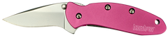 Kershaw Chive 1600PINK 1.9" 420HC Folding Drop Point Plain Pink