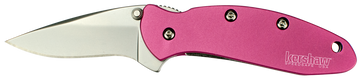 Kershaw Chive 1600PINK 1.9" 420HC Folding Drop Point Plain Pink