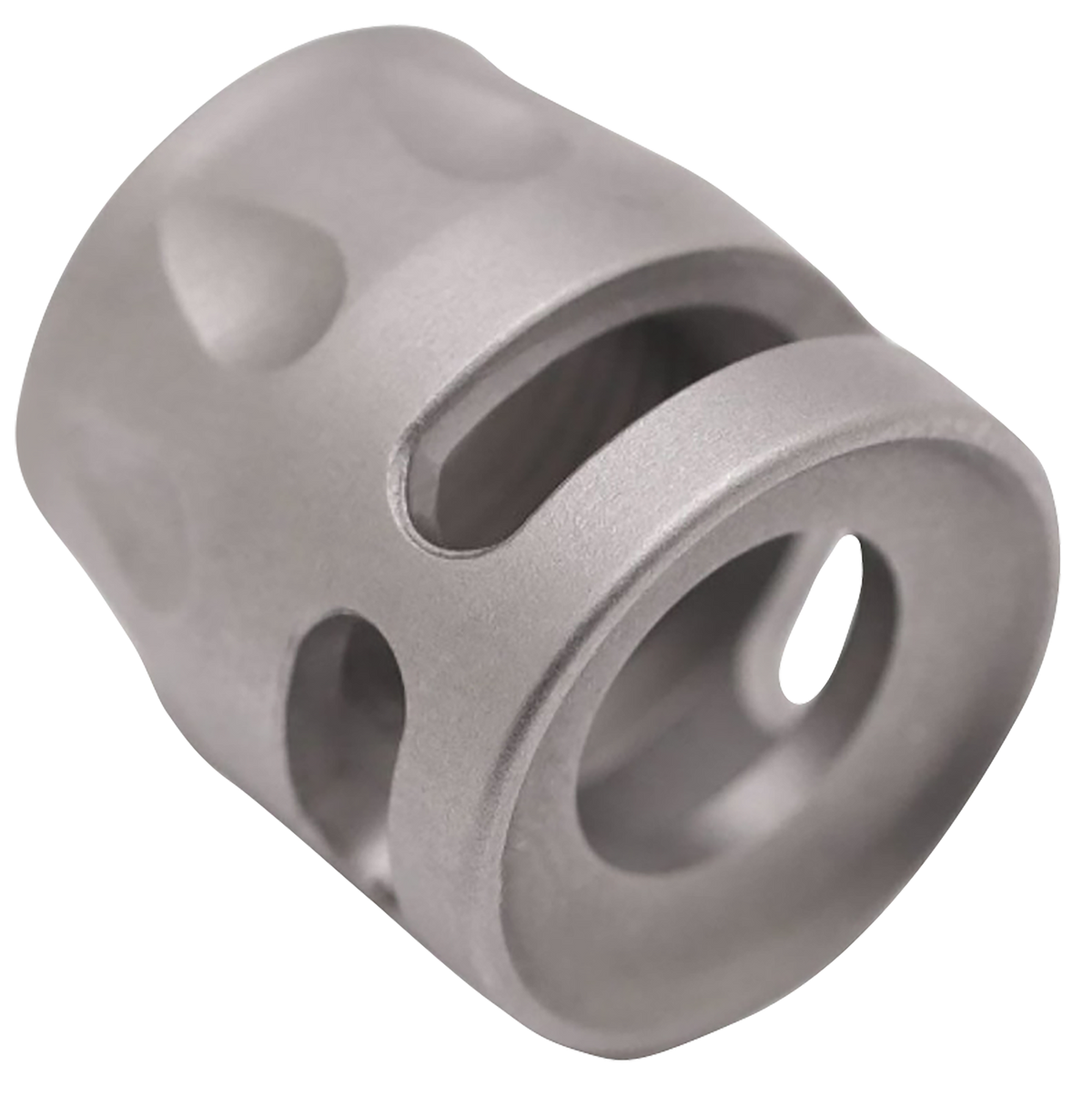 True Precision Micro Compensator S-Type 9mm/.380 ACP 1/2x28 Satin Stainless 416R Stainless