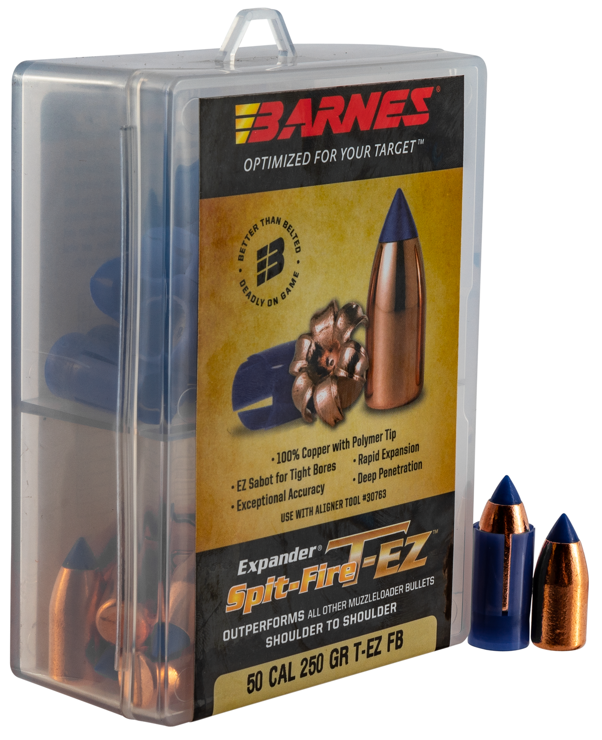 Barnes Bullets Spit-Fire T-EZ Muzzleloader 50 Cal 250gr Polymer Tip 24 Rd Box