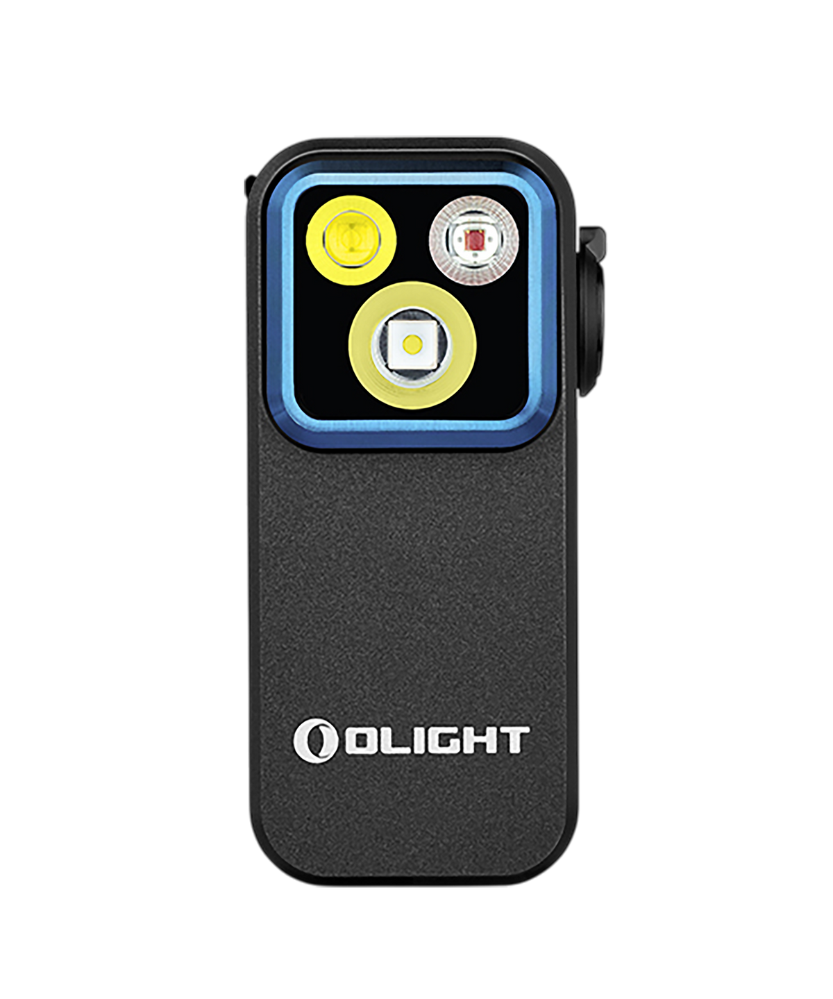Olight Oclip Pro 500 Lumen Rechargeable Clip-On Light - Black Aluminum, Red/White LED