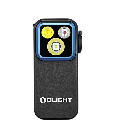 Olight Oclip Pro 500 Lumen Rechargeable Clip-On Light - Black Aluminum, Red/White LED