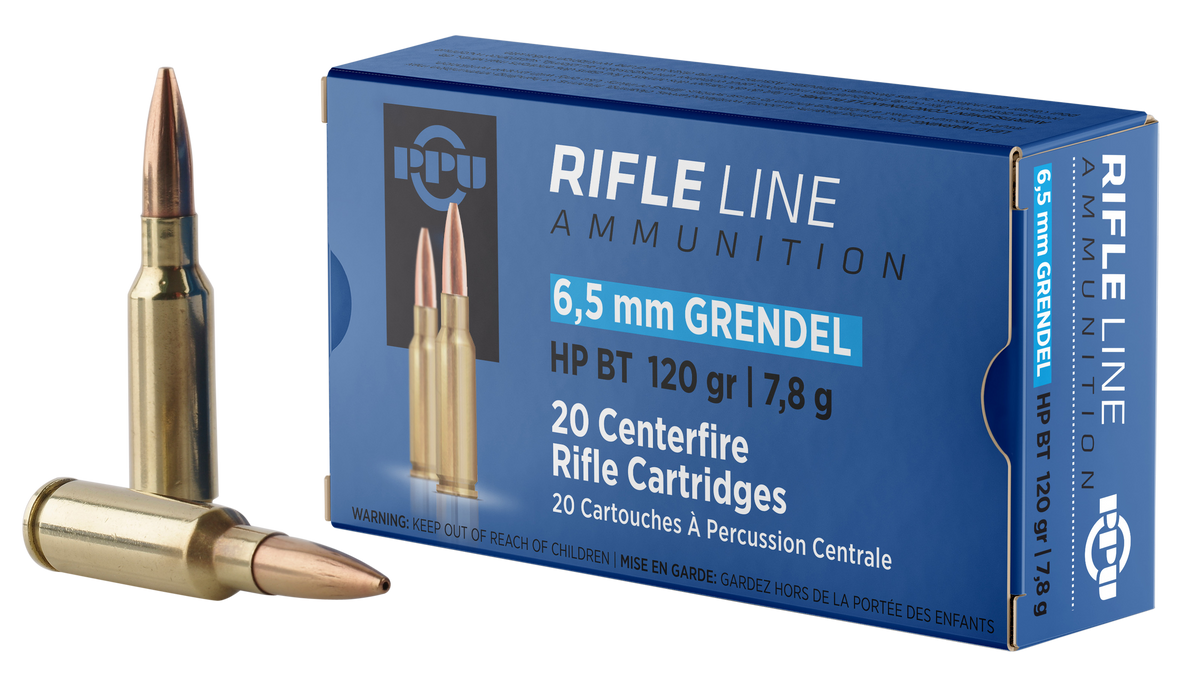 PPU PP6GH Standard Rifle 6.5 Grendel 120gr Hollow Point Boat Tail - Box or Case