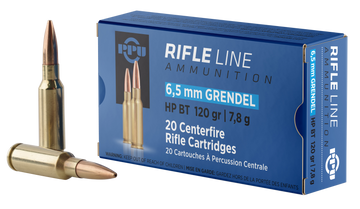 PPU PP6GH Standard Rifle 6.5 Grendel 120gr Hollow Point Boat Tail - Box or Case