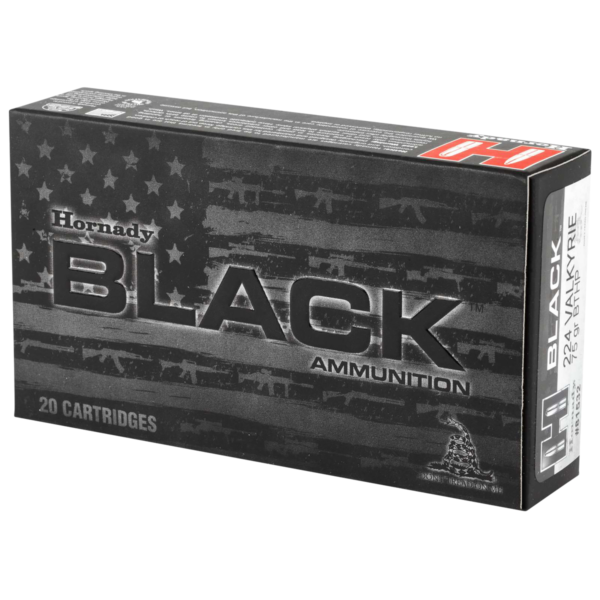 Hornady Black 224 Valkyrie 75gr Boat Tail Hollow Point 20 Rd/Box - Box or Case
