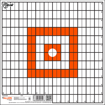 EZ-Aim 15495 Grid Paper Hanging Target 12"x12" Orange/White 12-Pack