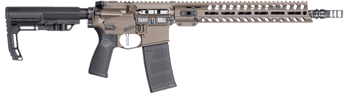 Patriot Ordnance Factory Minuteman 300 Blackout 13.75" 30+1 Semi-Auto Rifle - Patriot Brown Cerakote
