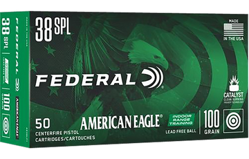 Federal American Eagle IRT 38 Special 100gr Lead-Free IRT 50 Rd - Box or Case