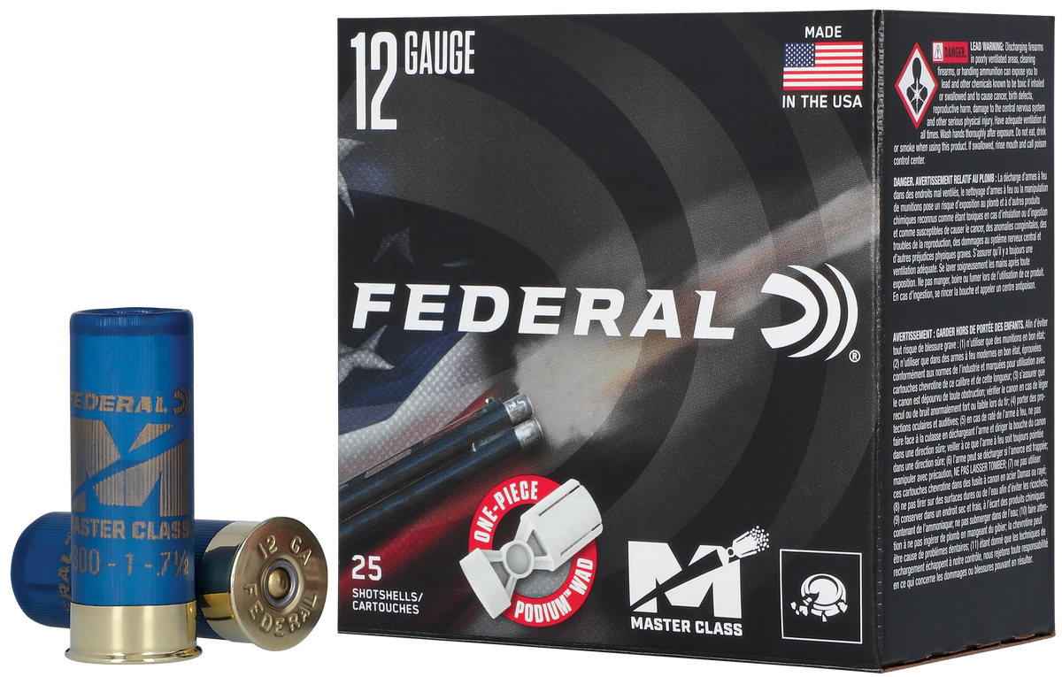 Federal Master Class High Over All 12 Gauge 2.75" 1 1/8oz 7.5 Shot 25 Rd - Box or Case