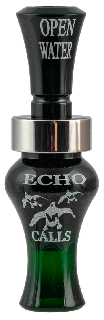 Echo Calls Open Water Dark Green Acrylic Single Reed Mallard Hen Duck Call