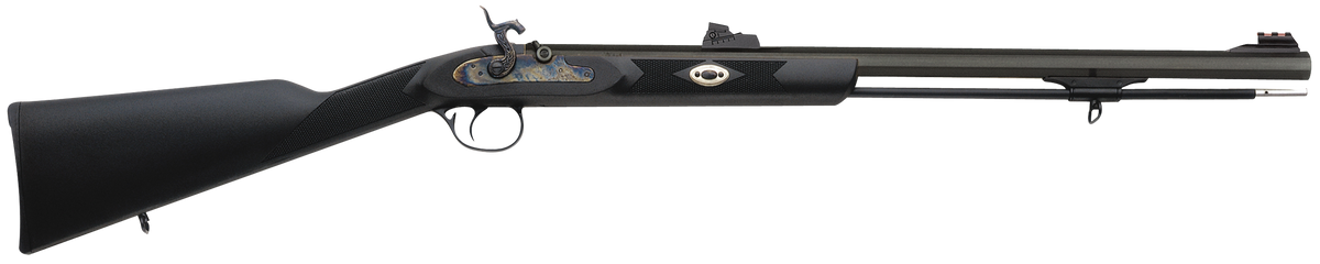 Traditions Deerhunter 50 Cal Percussion 24" Blued Octagon Black Synthetic Stock Single Shot Muzzleloader