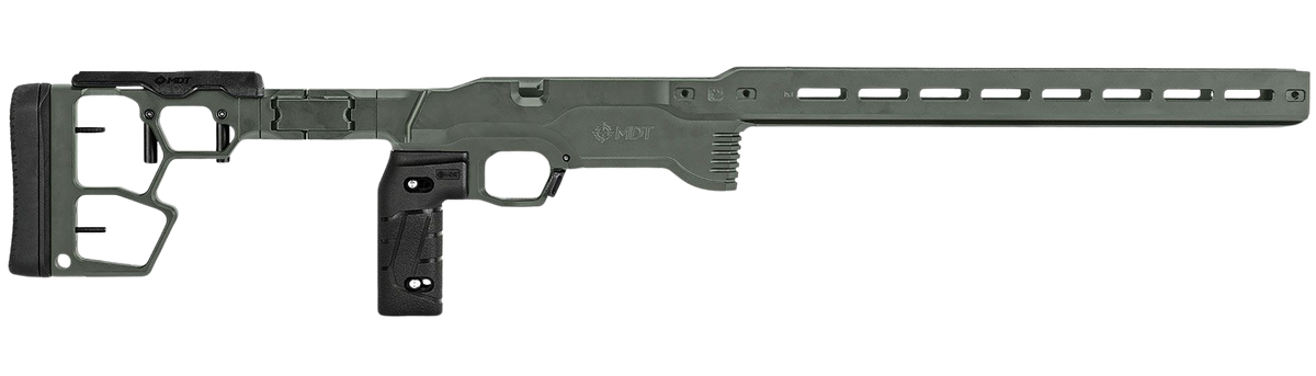 MDT Sporting Goods ACC Premier Gen2 Chassis Cerakote Charcoal Green Aluminum - Fits Ruger American Rimfire - 34.40" OAL