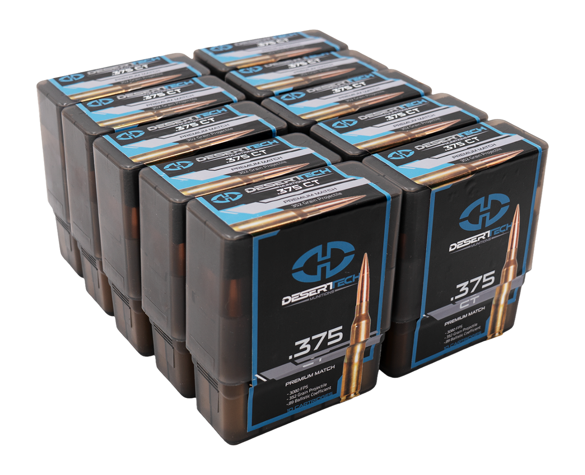 Desert Tech DTM .375 CheyTac 352gr 10-Rd Premium Match Ammo