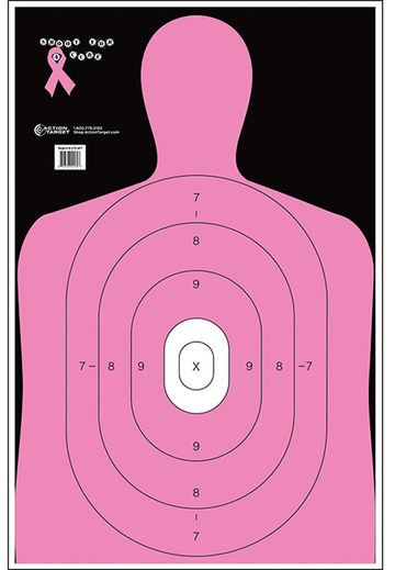 Action Target B27ENPT100 Qualification Shoot for the Cure Silhouette Paper Target 23" x 35" Pink 100/Box
