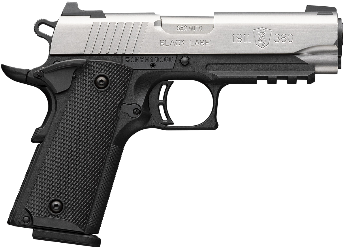 Browning 1911 Black Label Compact 380 ACP 3.63" 8+1 Semi-Auto Pistol