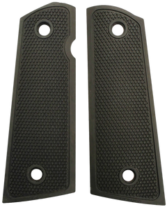 Archangel AA107 1911 Government Aluminum Grip Panels Black Anodized Diamond Checkering