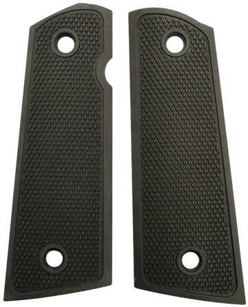 Archangel AA107 1911 Government Aluminum Grip Panels Black Anodized Diamond Checkering