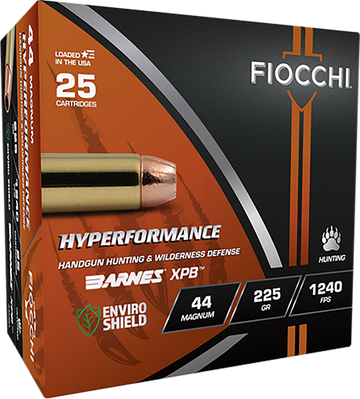 Fiocchi Hyperformance 44 Rem Mag 225gr XPB 25 Rd - Box or Case