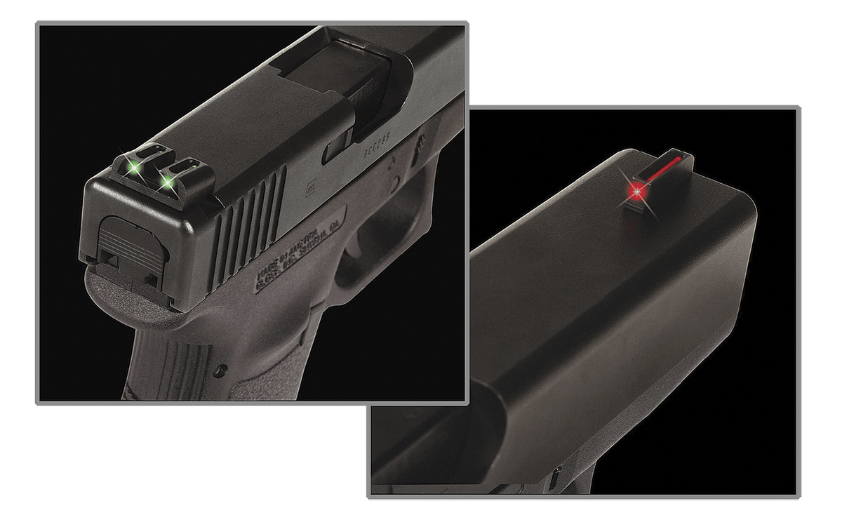 TruGlo TG131S1 Fiber Optic Sig Sauer P-Series #8 Front/#8 Rear Sight Set - Black Nitride