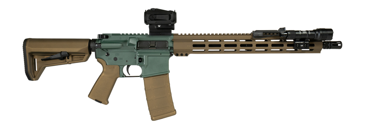 Shark Coast Tactical Goblin Bundle 5.56 NATO 16" 30+1 Semi-Auto AR-15 Rifle - Brown Stock