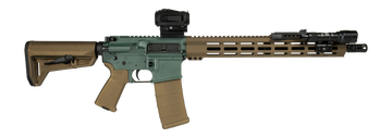 Shark Coast Tactical Goblin Bundle 5.56 NATO 16" 30+1 Semi-Auto AR-15 Rifle - Brown Stock