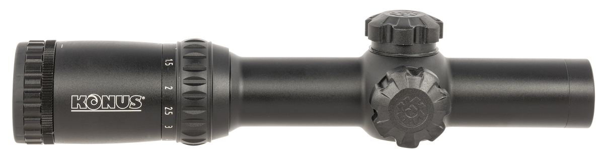Konus KonusPro M-30 1-6x24mm 30mm Tube Dual Illuminated Engraved Circle Dot Riflescope - Matte Black