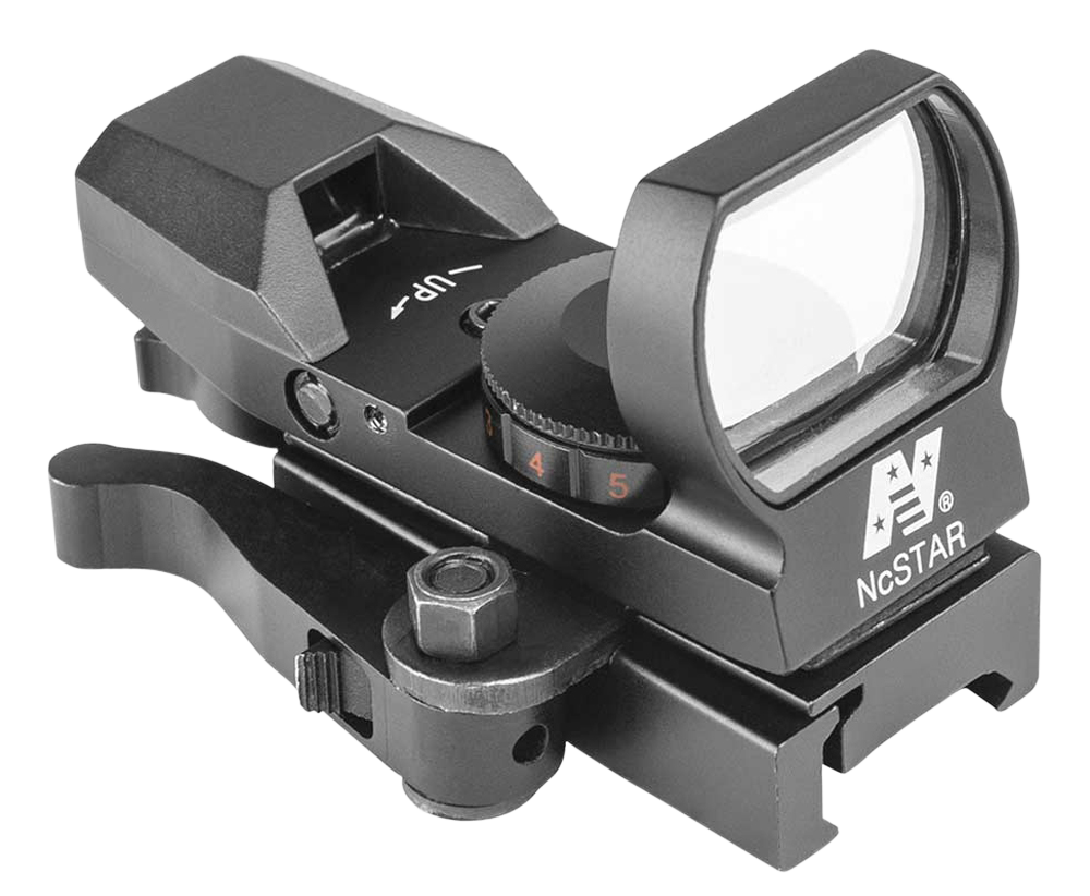NcSTAR D4RGBQ Reflex Optic 1x 3 MOA Red/Green 4 Reticle CR2032 Black Anodized