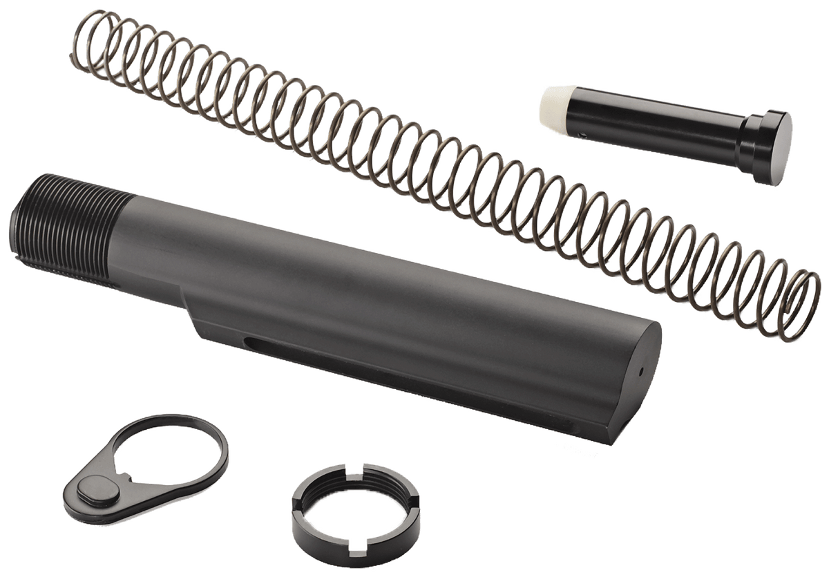Advanced Technology A5102240 AR-15 Mil-Spec 6-Position Buffer Tube Assembly Black Anodized Aluminum