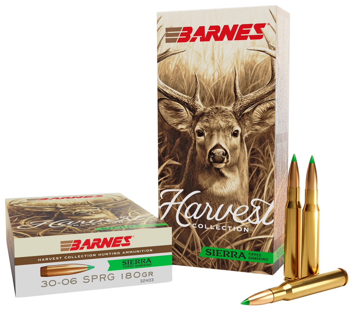 Barnes Bullets Harvest Collection 30-06 Springfield 180gr Sierra Tipped GameKing 20-Rd - Box or Case