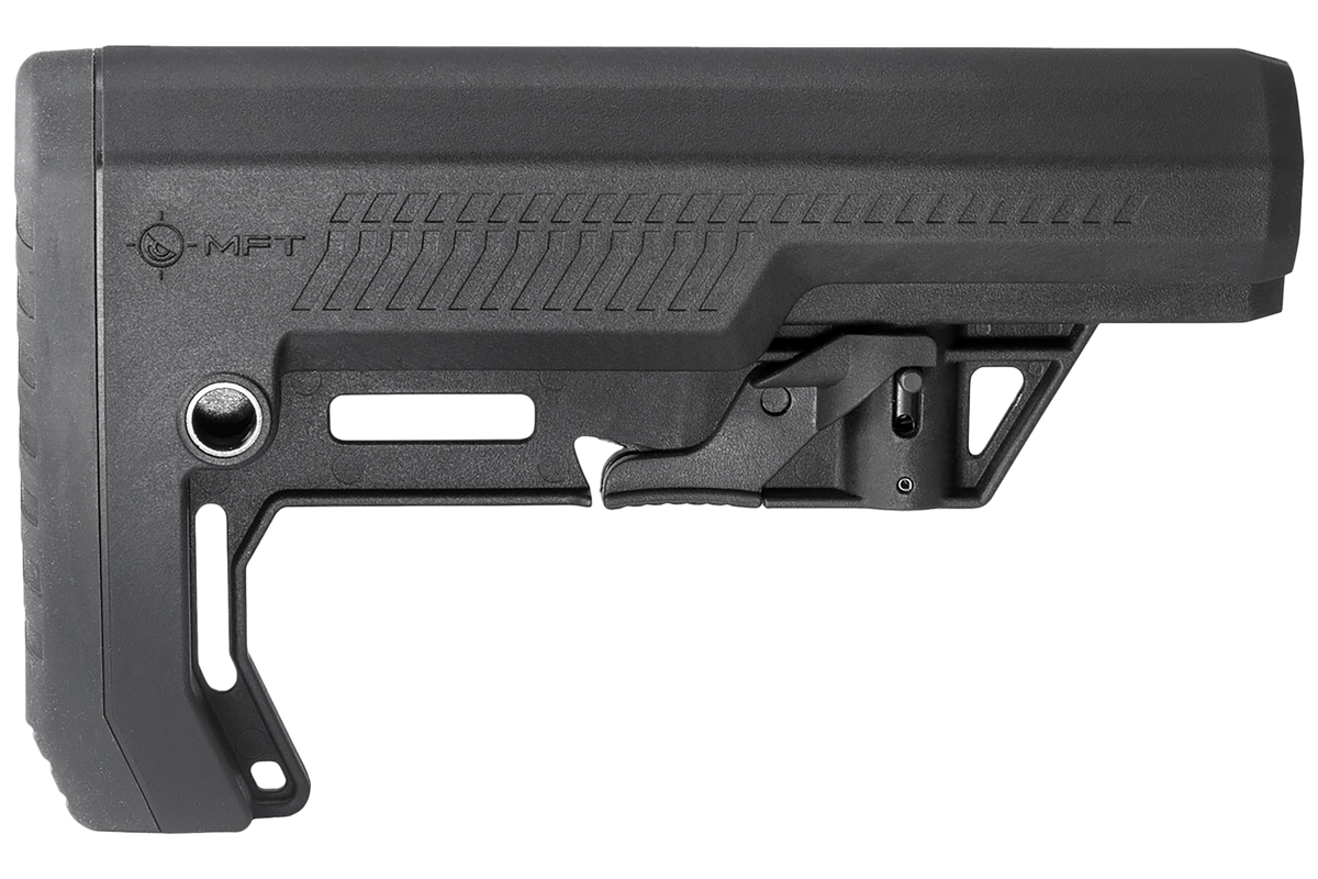 Mission First Tactical Battlelink Extreme Duty Minimalist Stock Collapsible Black Synthetic for AR-15/M16/M4 - Mil-Spec Tube (Not Included)