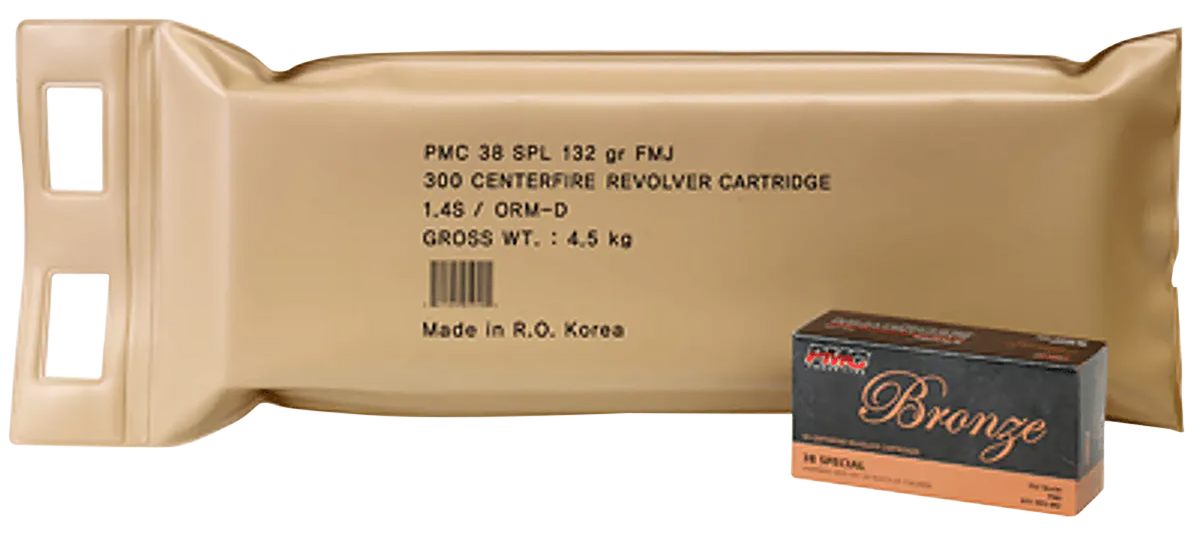 PMC 38GBP Bronze Battle Pack 38 Special 132gr FMJ 300 Bx/3 Cs - Box or Case