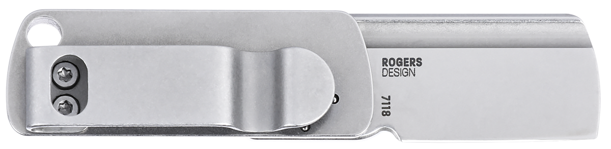 Columbia River 7118 Box Key 1.24" Folding Plain Stonewashed 12C27 Sandvik SS Stainless Handle Knife