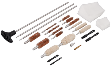 Hoppes UAC76 Universal Accessory Cleaning Kit 26-Piece Multi-Caliber - Silver Hard Case