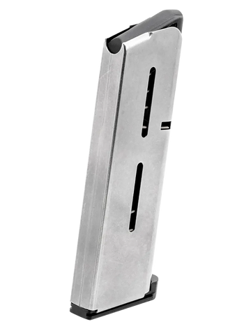 Wilson Combat 47OX 1911 Officer 45 ACP +P 6rd Stainless Steel Detachable Magazine w/ Lo-Profile Floor Plate