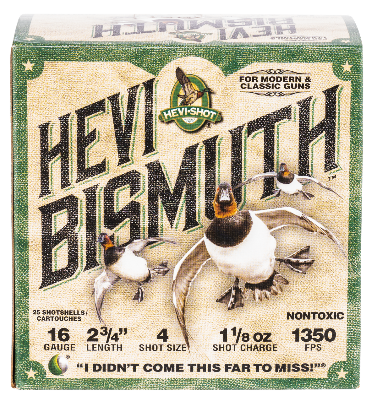 Hevishot HEVI-Bismuth 16 Gauge 2.75" 1-1/8 oz #4 Shot 1350 fps - Box or Case