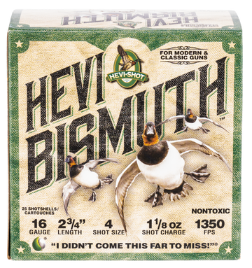 Hevishot HEVI-Bismuth 16 Gauge 2.75" 1-1/8 oz #4 Shot 1350 fps - Box or Case